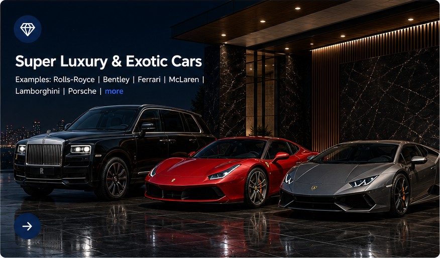 Silver exotic sports car category